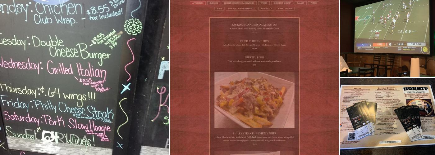 Hobbit American Grill South Menu