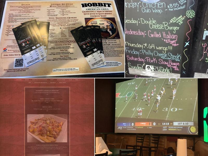 Hobbit American Grill South Menu