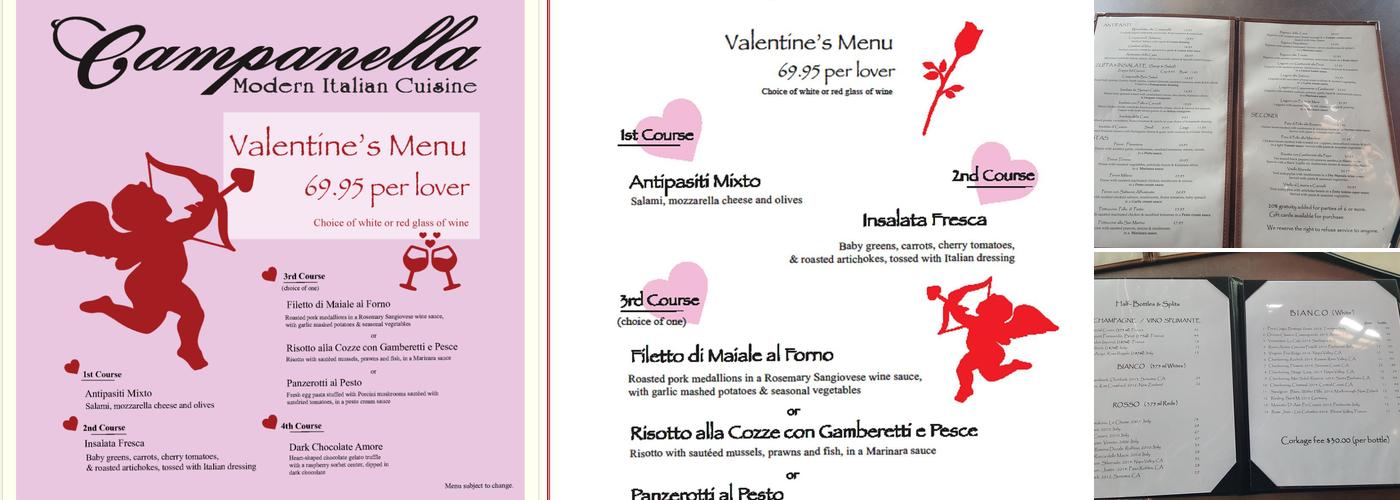 Campanella Modern Italian Cuisine Menu