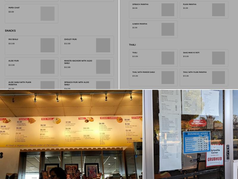 Chatpatta Corner Menu