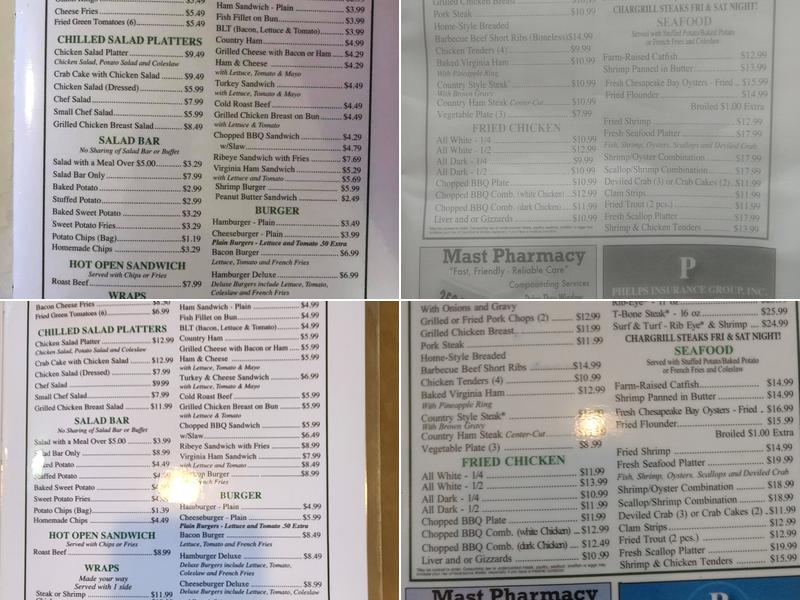 Shamrock Restaurant Menu