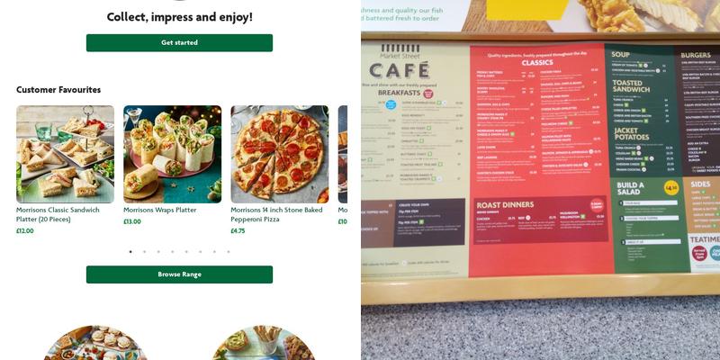 Morrisons Cafe Menu