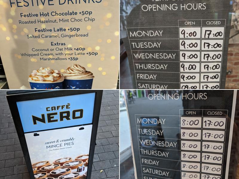 Caffè Nero Menu