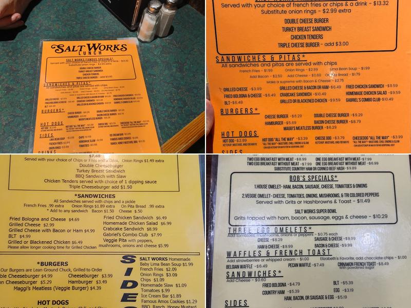 The Original Salt Works Menu