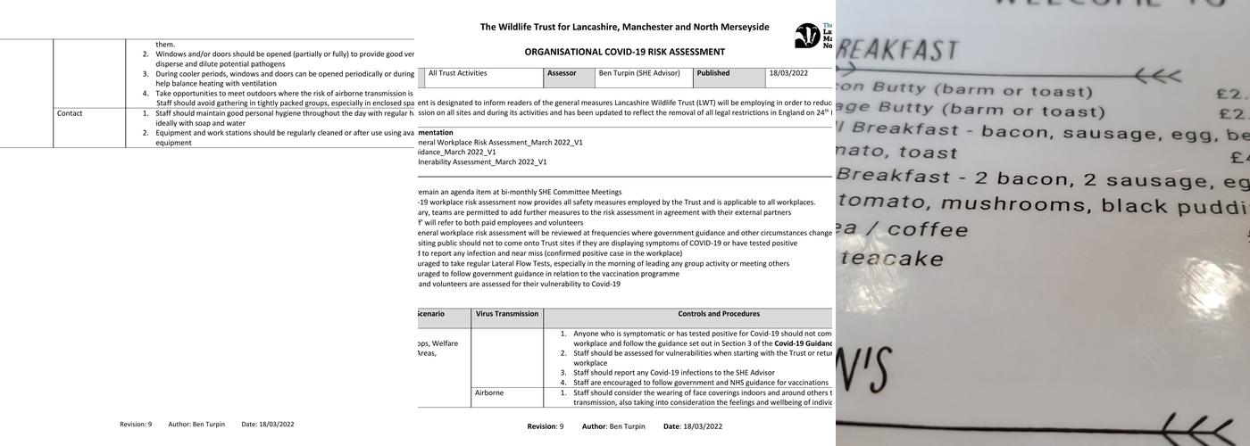 Cafe at Moss Bank Park Menu
