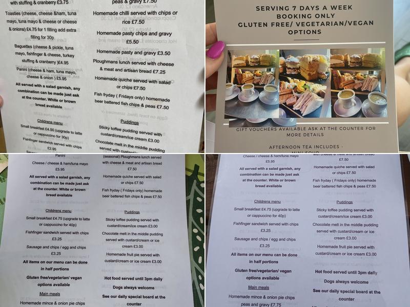 Rivington Village Green Tea Room Menu