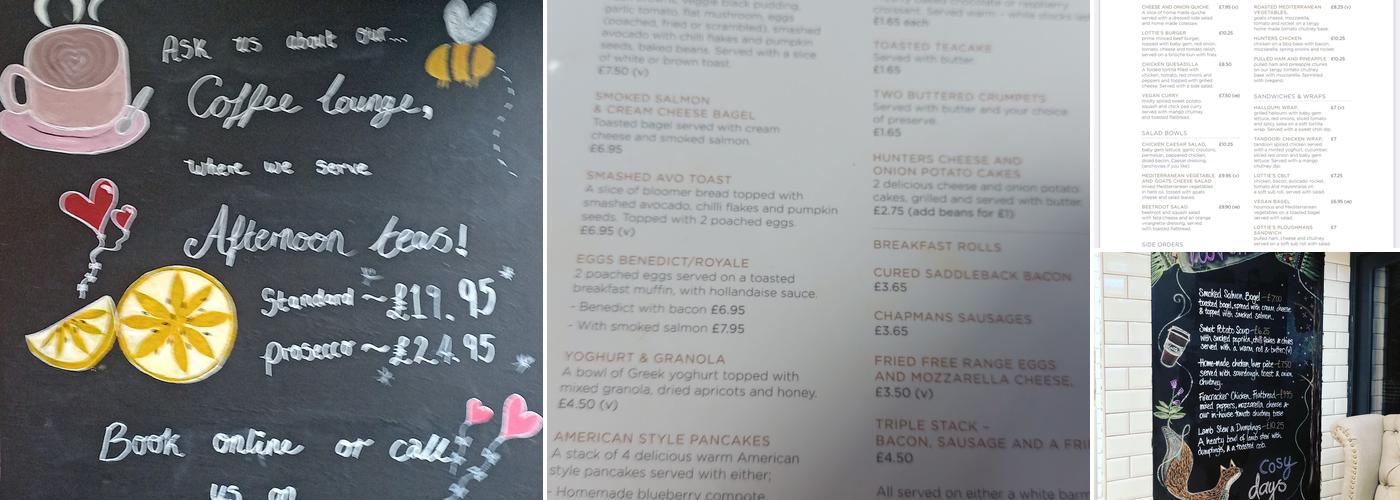 Lotties of Belmont Menu