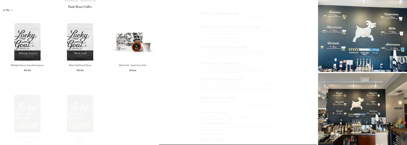 Lucky Goat Coffee Menu