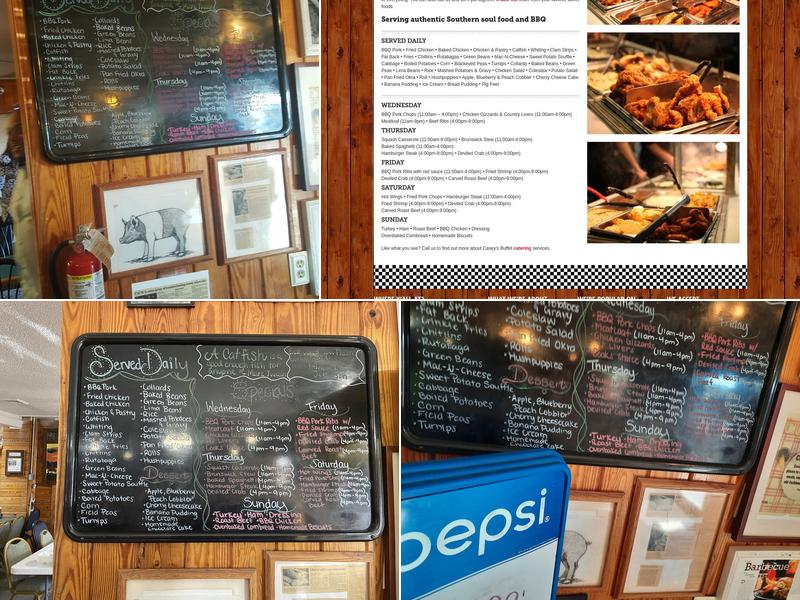 Casey’s Buffet Menu