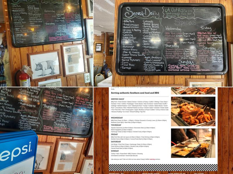 Casey’s Buffet Menu