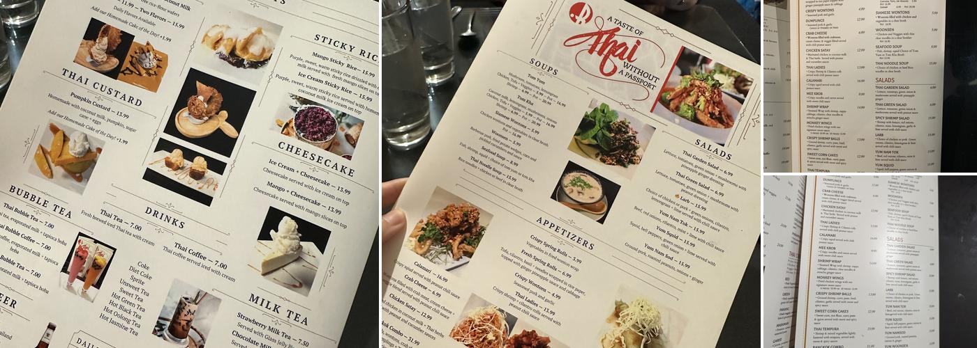 Reangthai Thai Restaurant Menu
