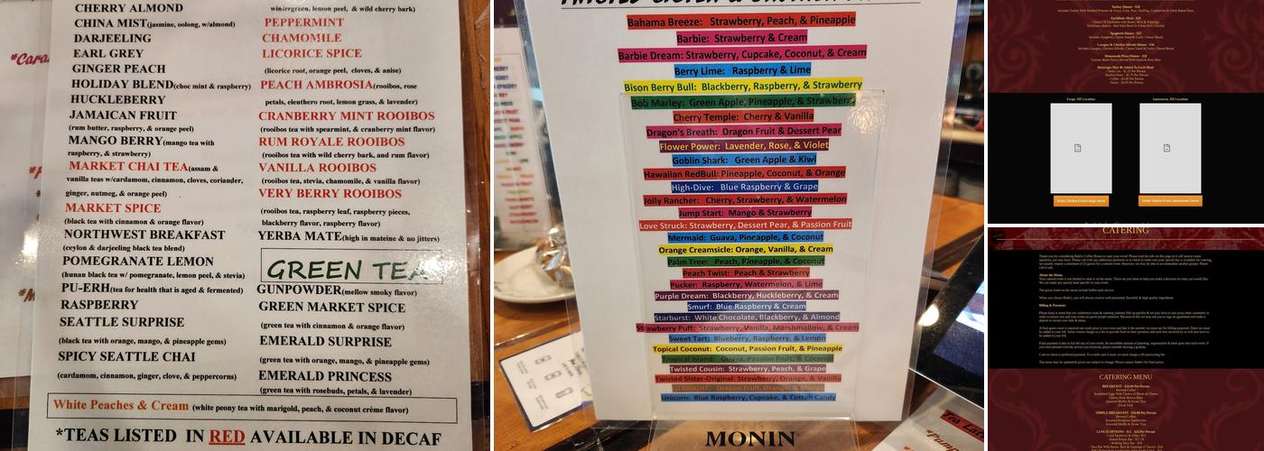 Babb's Coffee House Menu