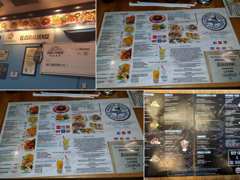 El Coraloense Menu