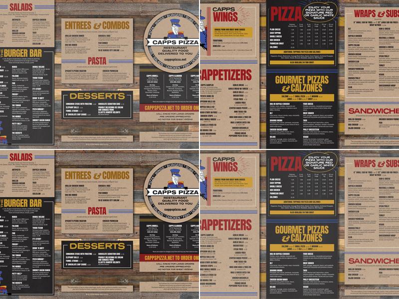 Capps Pizza Menu