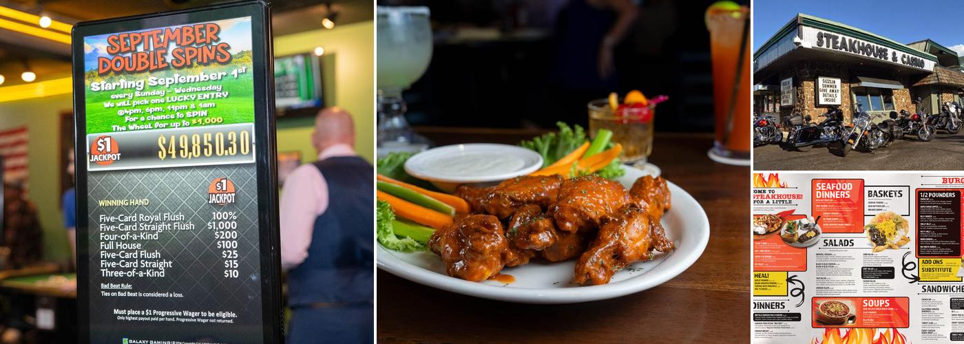 Buzz Inn Steakhouse & Casino Menu