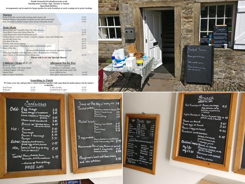 Riverbank Tearooms Menu
