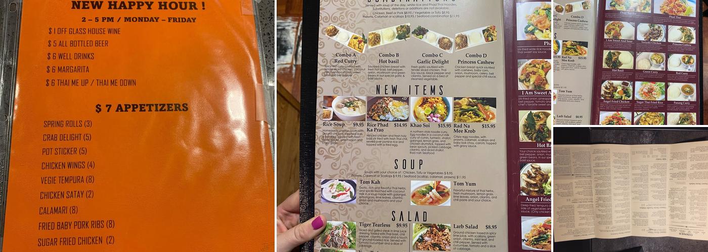 Sugar Thai Food Menu