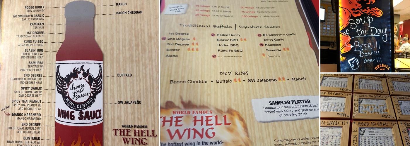Wing Central Menu