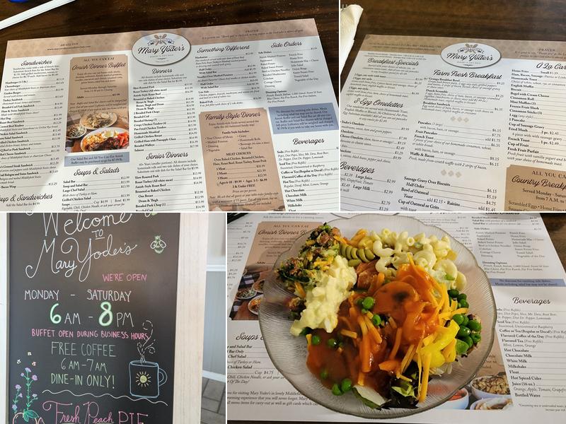 Mary Yoder's Amish Kitchen Menu