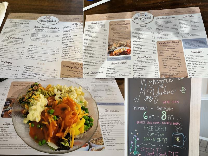 Mary Yoder's Amish Kitchen Menu