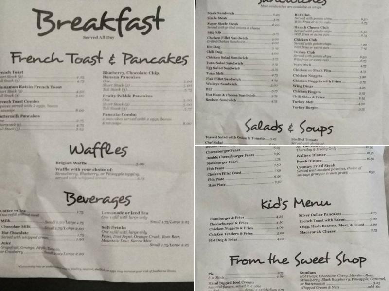 Cinda's Restaurant Menu