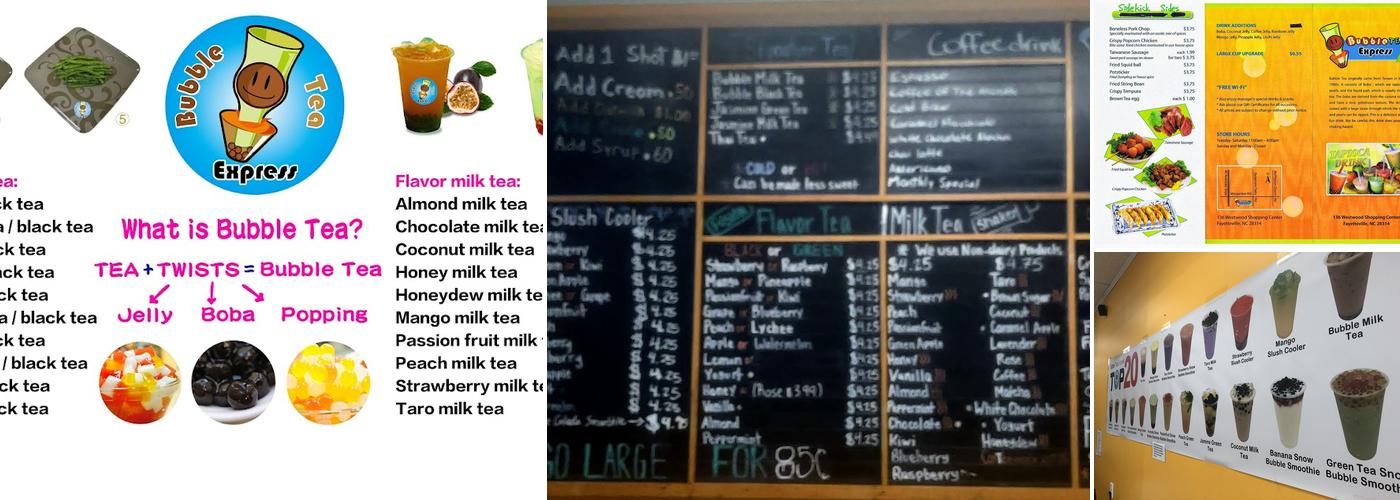 Bubble Tea Express Menu