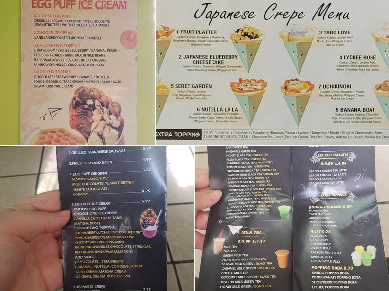 LOL Bubble Tea & Coffee Menu