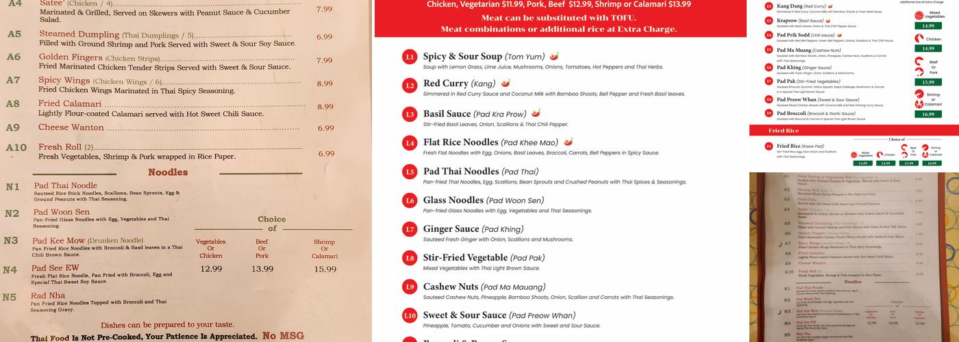 Sawaddee Menu