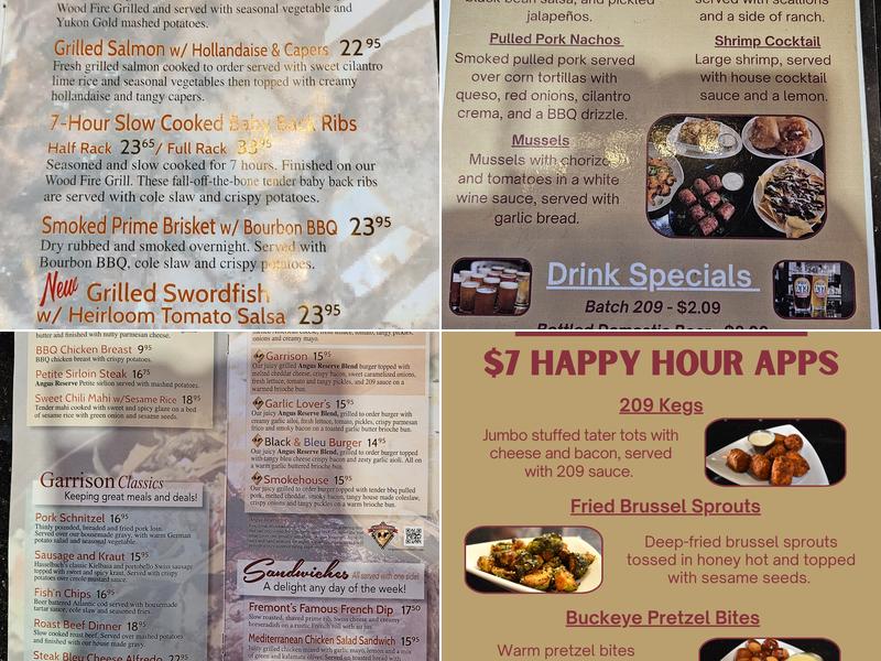 The Garrison Menu
