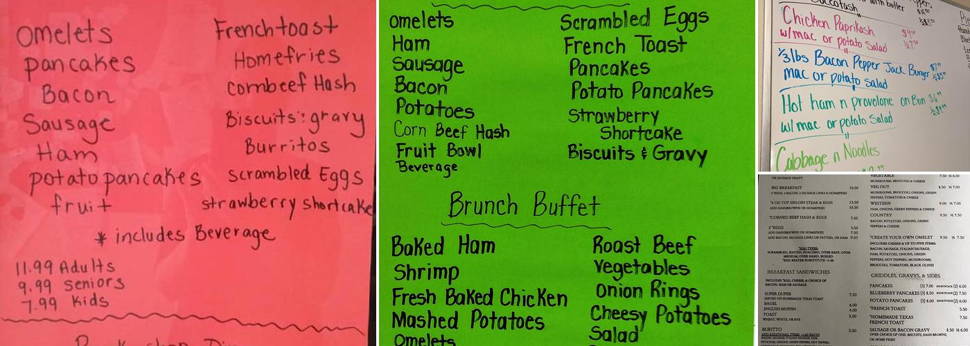 Sterk's Restaurant - Wakeman, OH Menu
