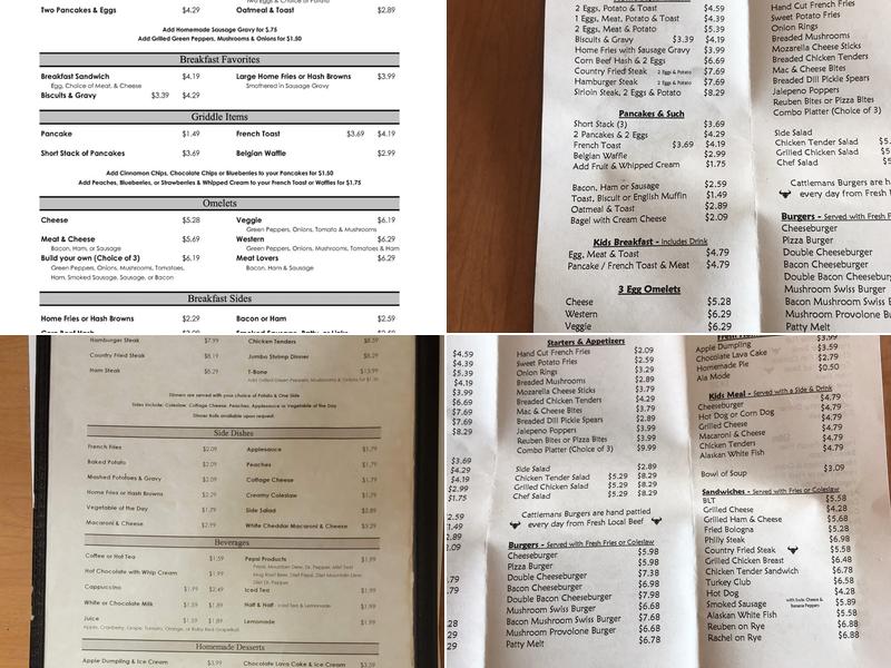 Cattlemans Restaurant Menu