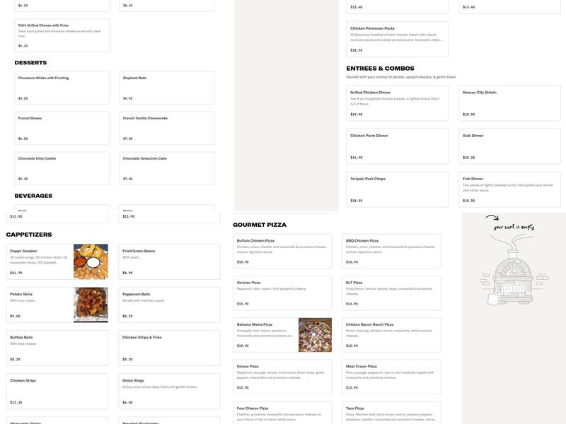 Capps Pizza Menu