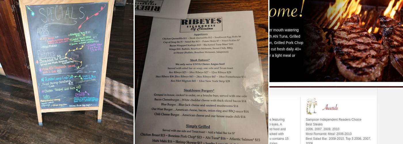 Ribeyes Steakhouse Menu