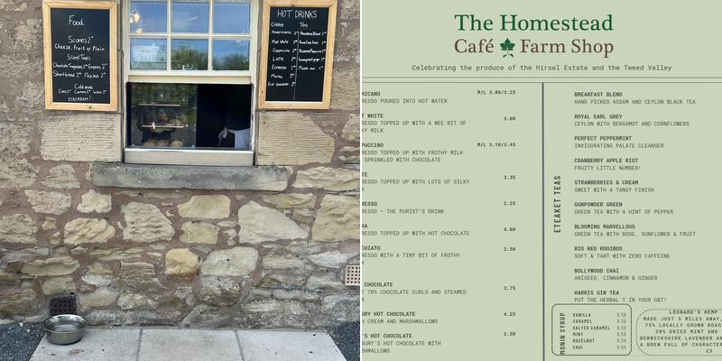 The Homestead Café & Farm Shop Menu