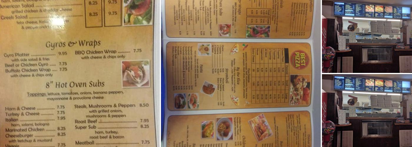 Pizza Corner Menu