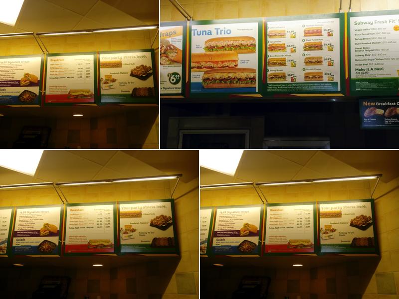Subway Menu