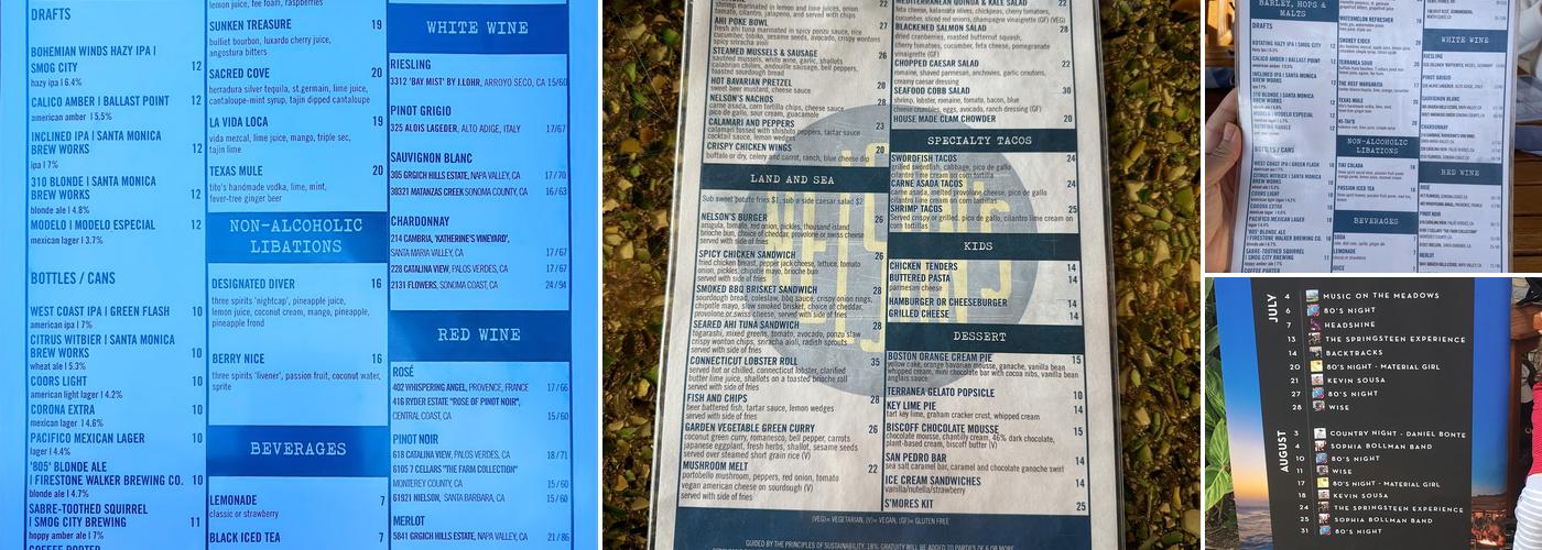 Nelson's Menu