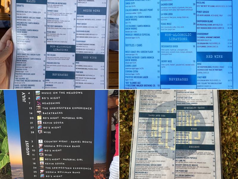 Nelson's Menu