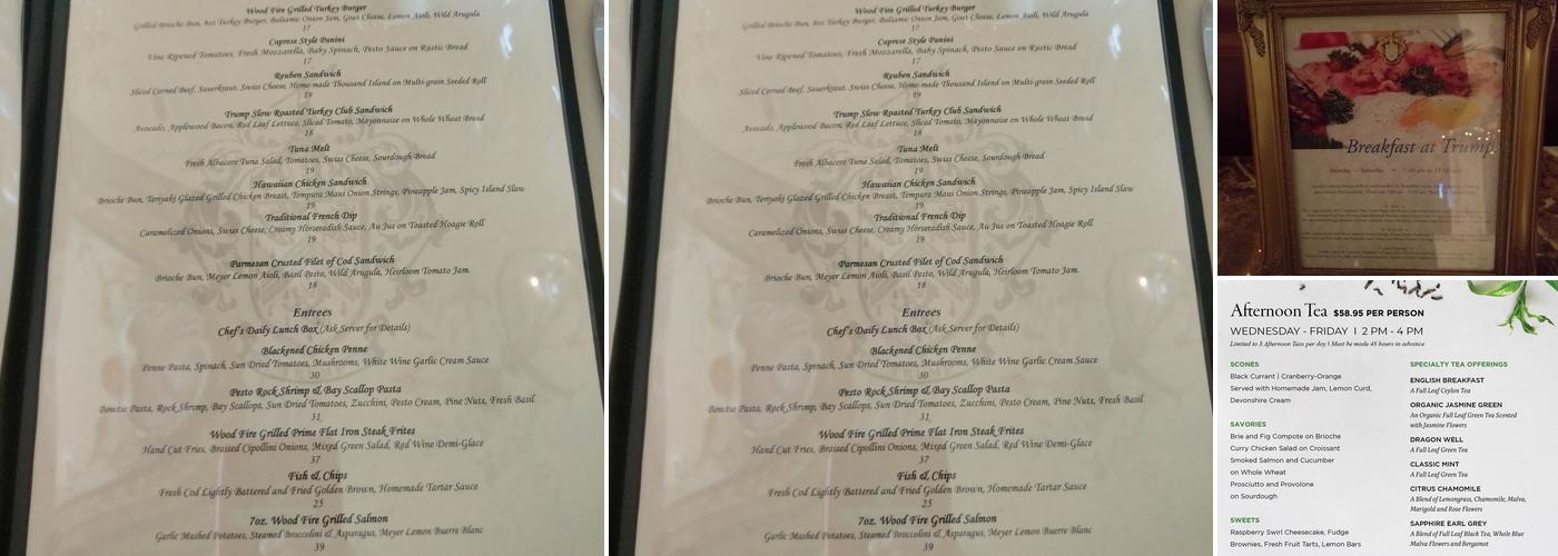 Cafe Pacific Menu