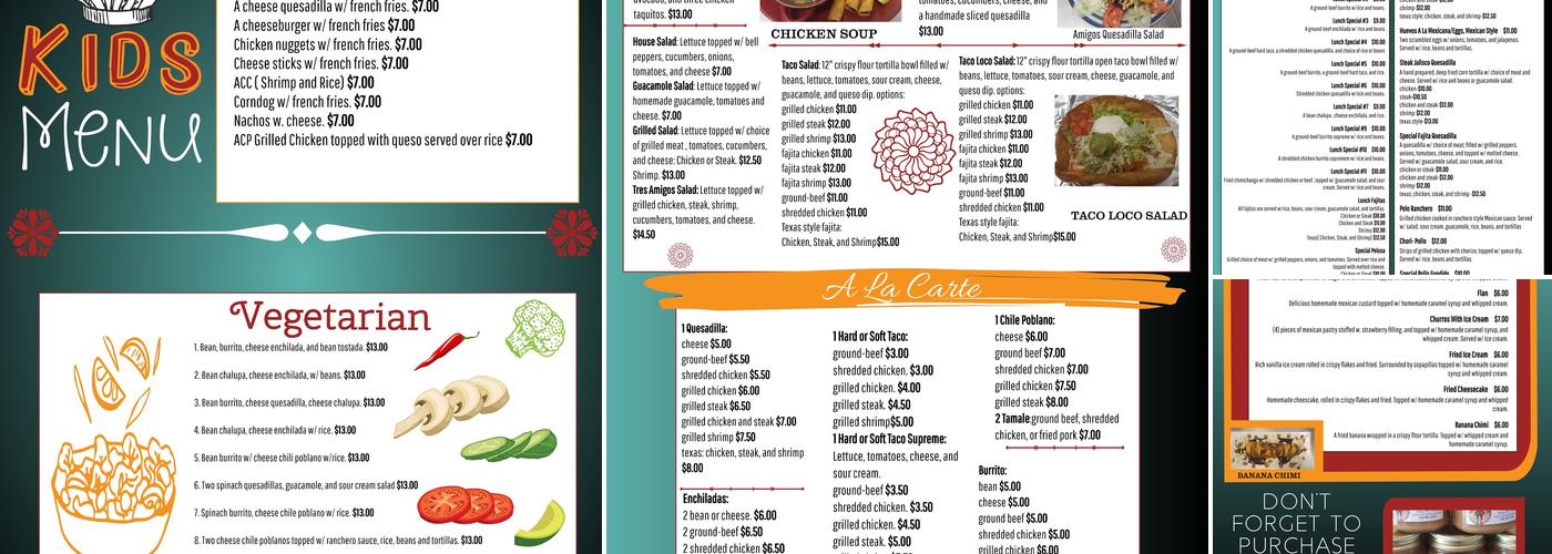 Amigos Mexican Grill Menu