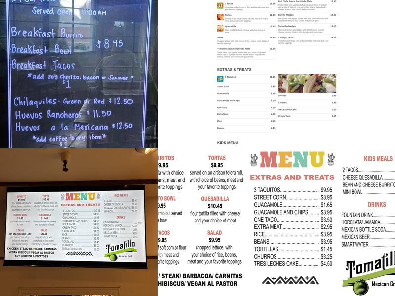 Tomatillo Mexican Grill Menu