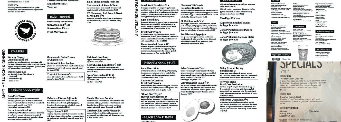 Good Stuff - Palos Verdes Menu