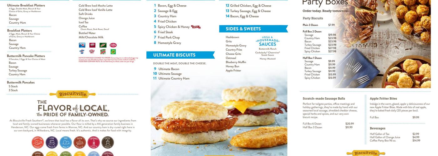 Biscuitville Menu
