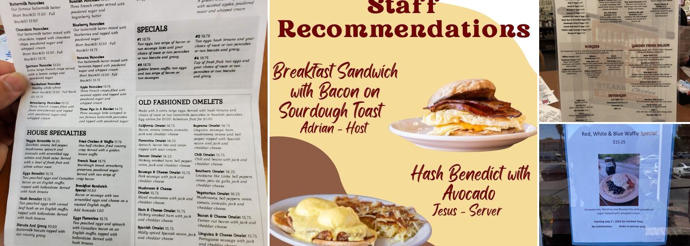 Millbrae Pancake House Menu