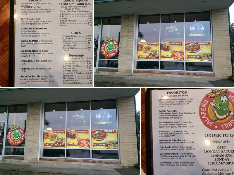 JALAPENO MEXICAN GRILL Menu