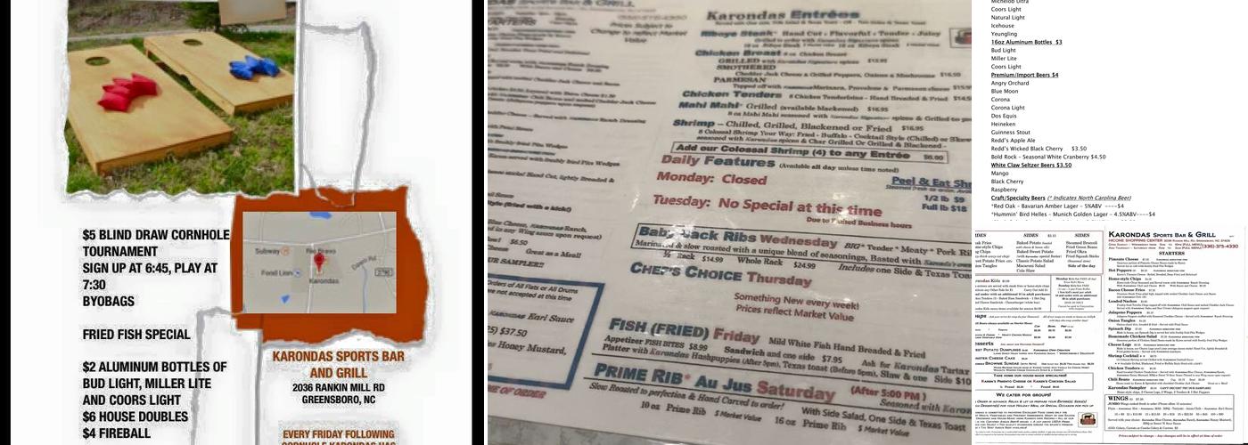 Karondas Menu
