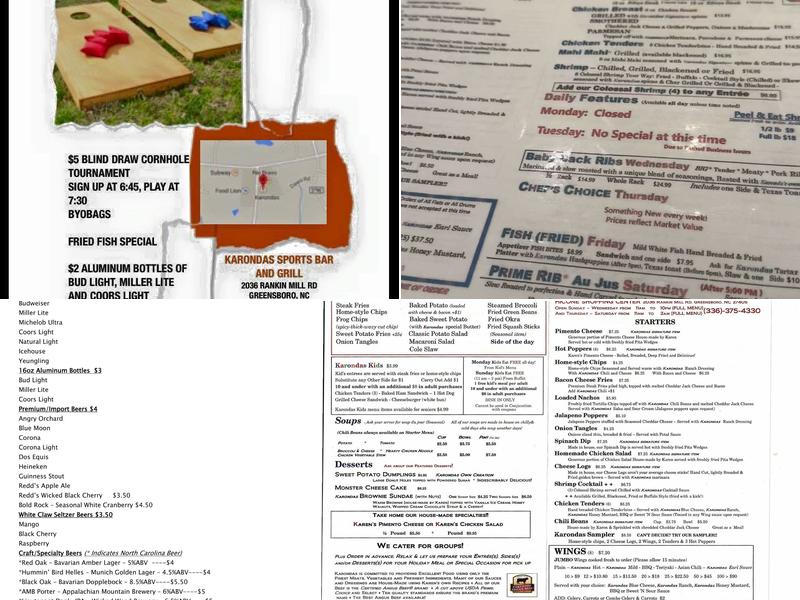 Karondas Menu