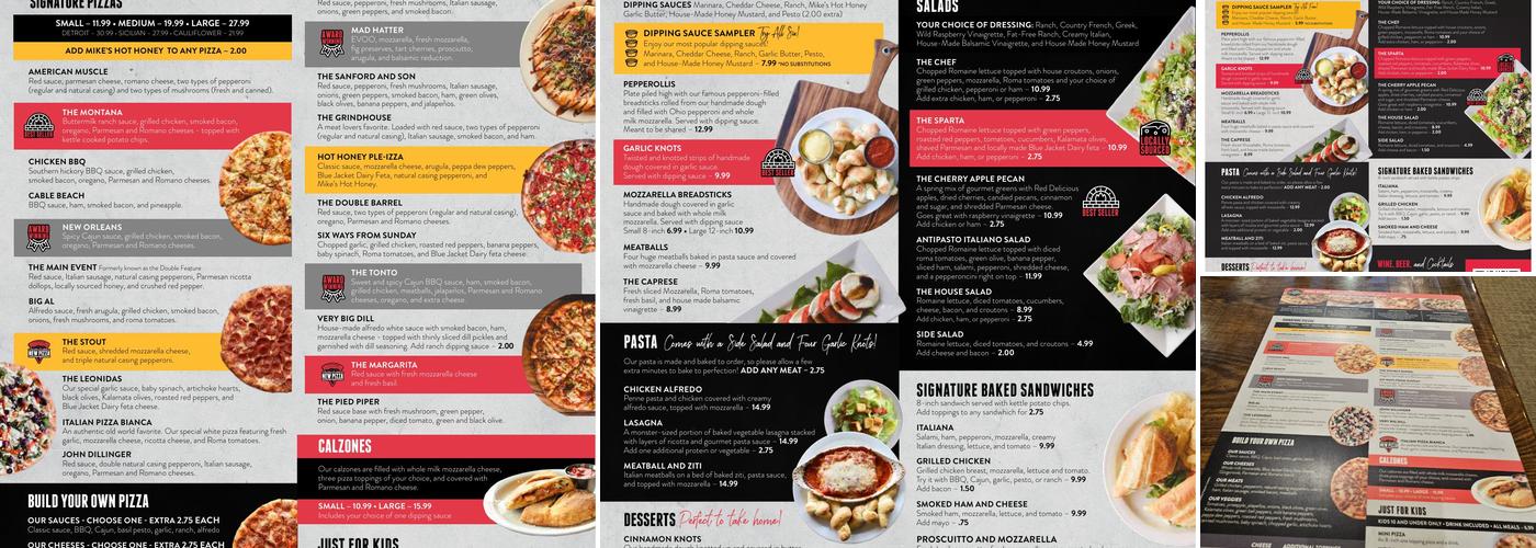 Six Hundred Downtown Menu
