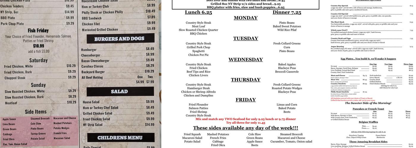 Country Kitchen Menu