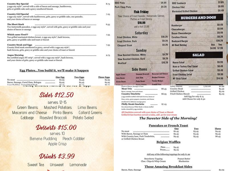 Country Kitchen Menu